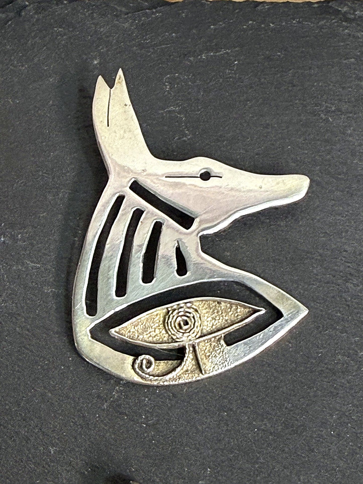 Anubis pendant styled on slate